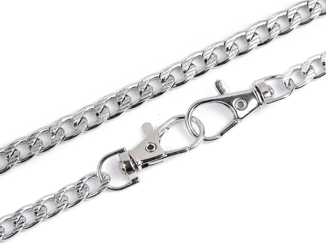 Gliederkette mit Relief, Silber 120 cm für Taschen