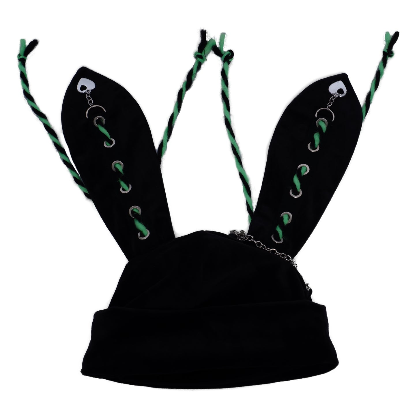 Velvet Bunny Beanie - Neon Vibes Green