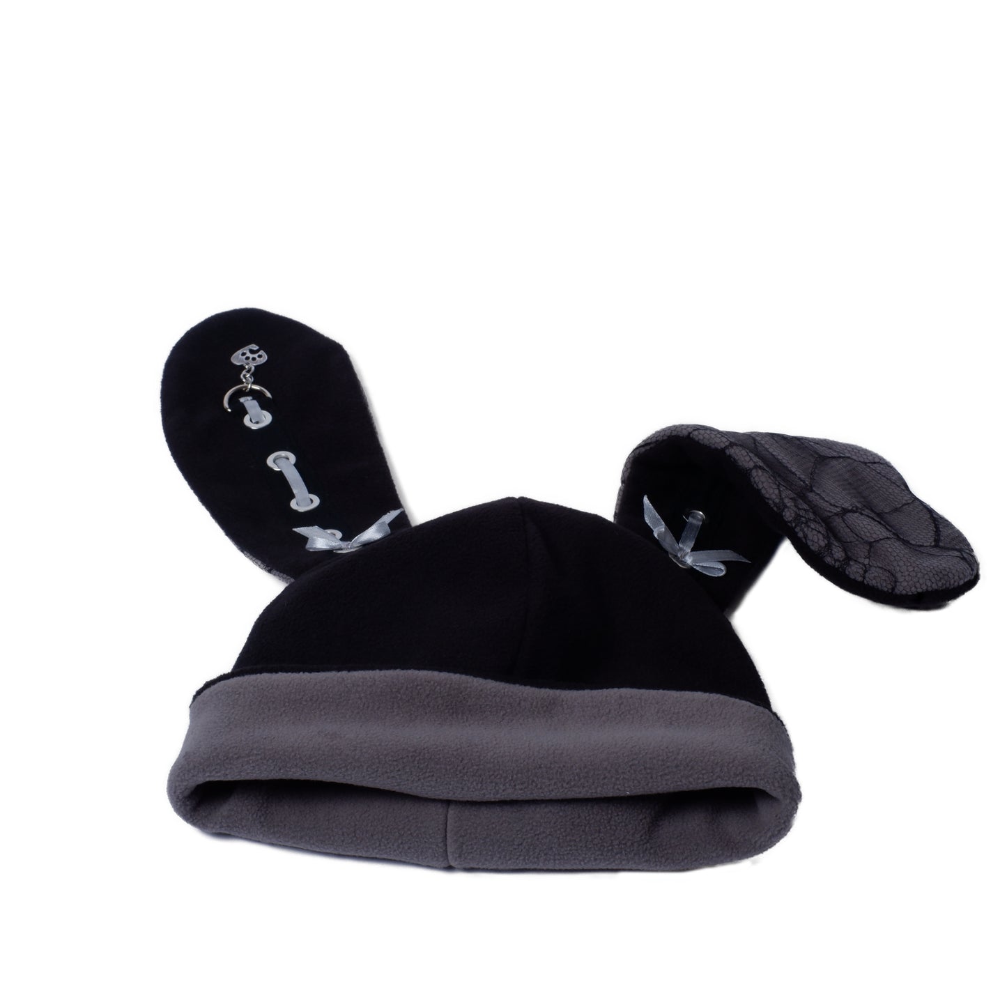 Bunny Beanie - Schwarz Grau