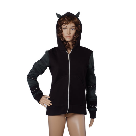 Kapuzenjacke - Green Demon - Größe XS