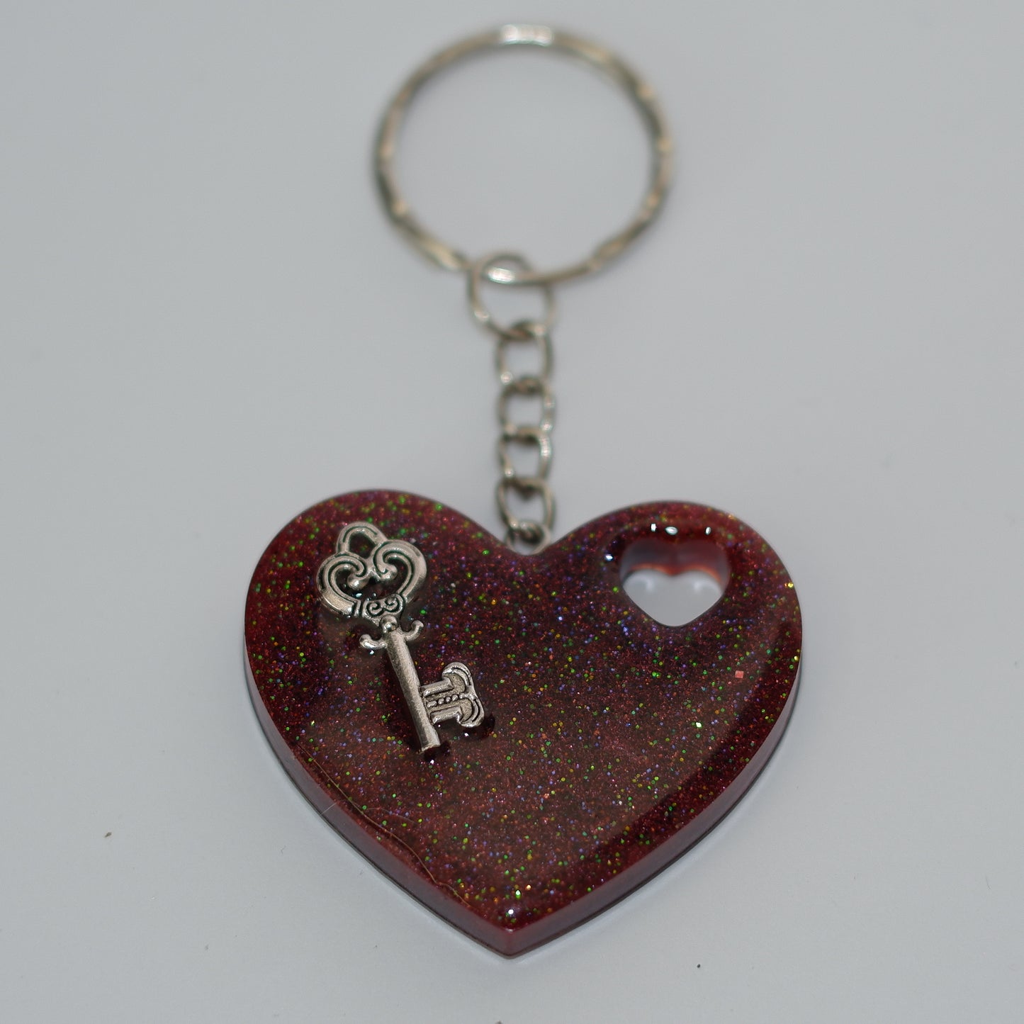 Herz-Anhänger - Schlüssel Rot