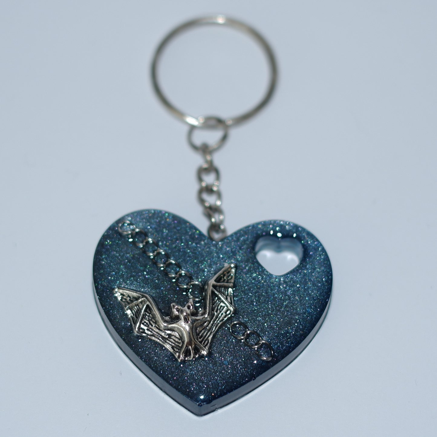 Herz-Anhänger - Fledermaus mit Kette