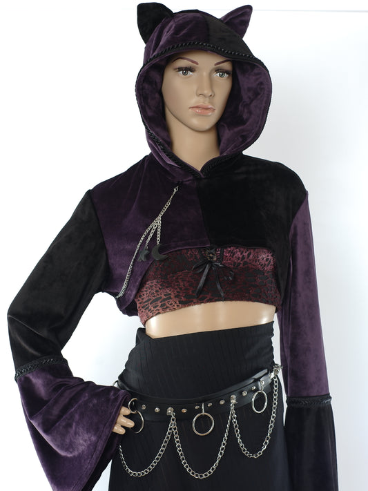 Cat-Ear Velvet Oversized Shrug Größe - M - Einzelstück