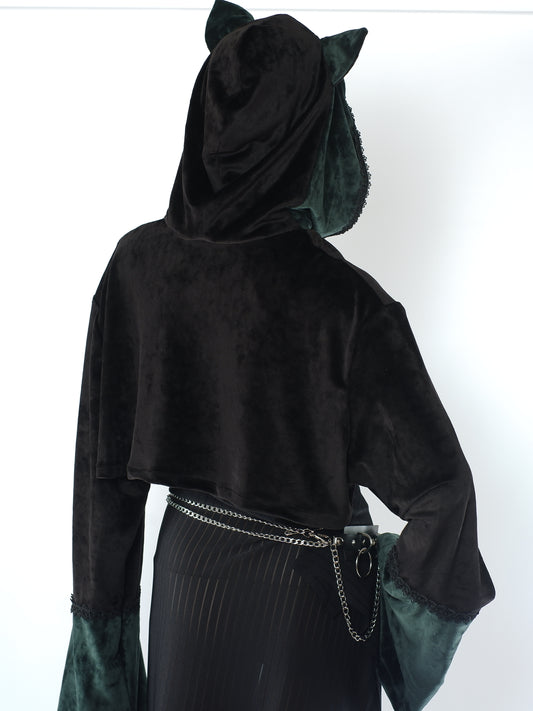 Cat-Ear Velvet Oversized Shrug Größe - 2XL - Einzelstück