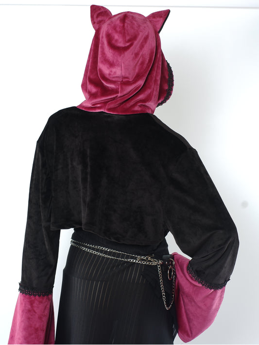 Cat-Ear Velvet Oversized Shrug Größe - XL - Einzelstück