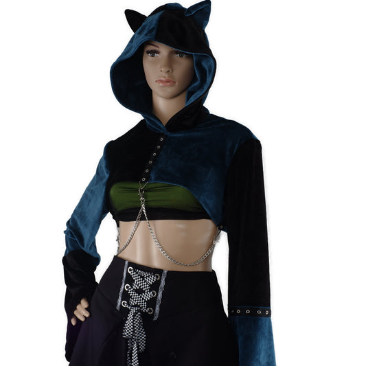 Cat-Ear Velvet Oversized Shrug Größe - S