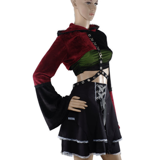 Cat-Ear Velvet Oversized Shrug Größe - XS
