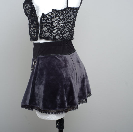 Velvet Skirt Größe 32 Shadow