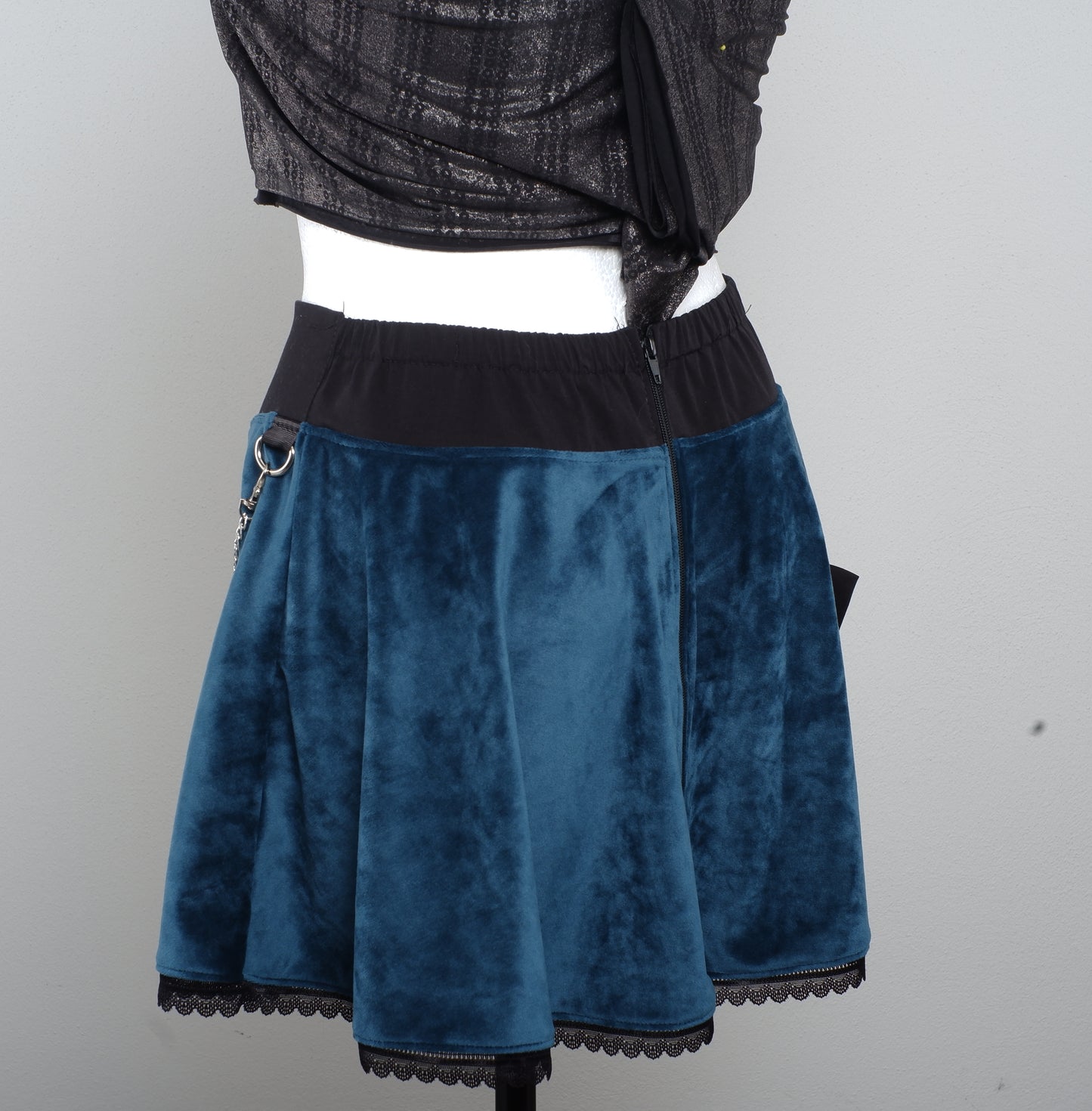 Velvet Skirt Größe 44 Ocean