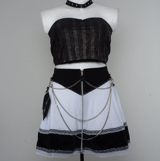 PROTOTYP Velvet Skirt Größe 38 Moon