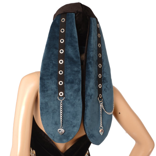 Velvet Bunny Beanie - Long Petrol - 54 cm