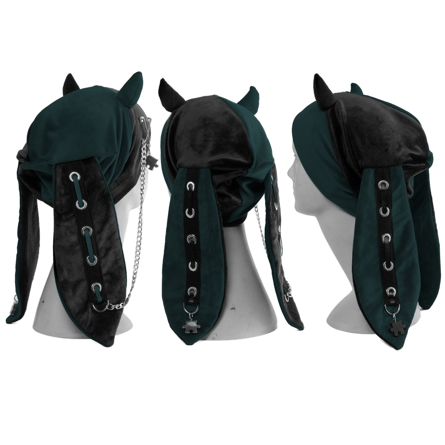 Velvet Bunny Beanie - Harlekin Demon