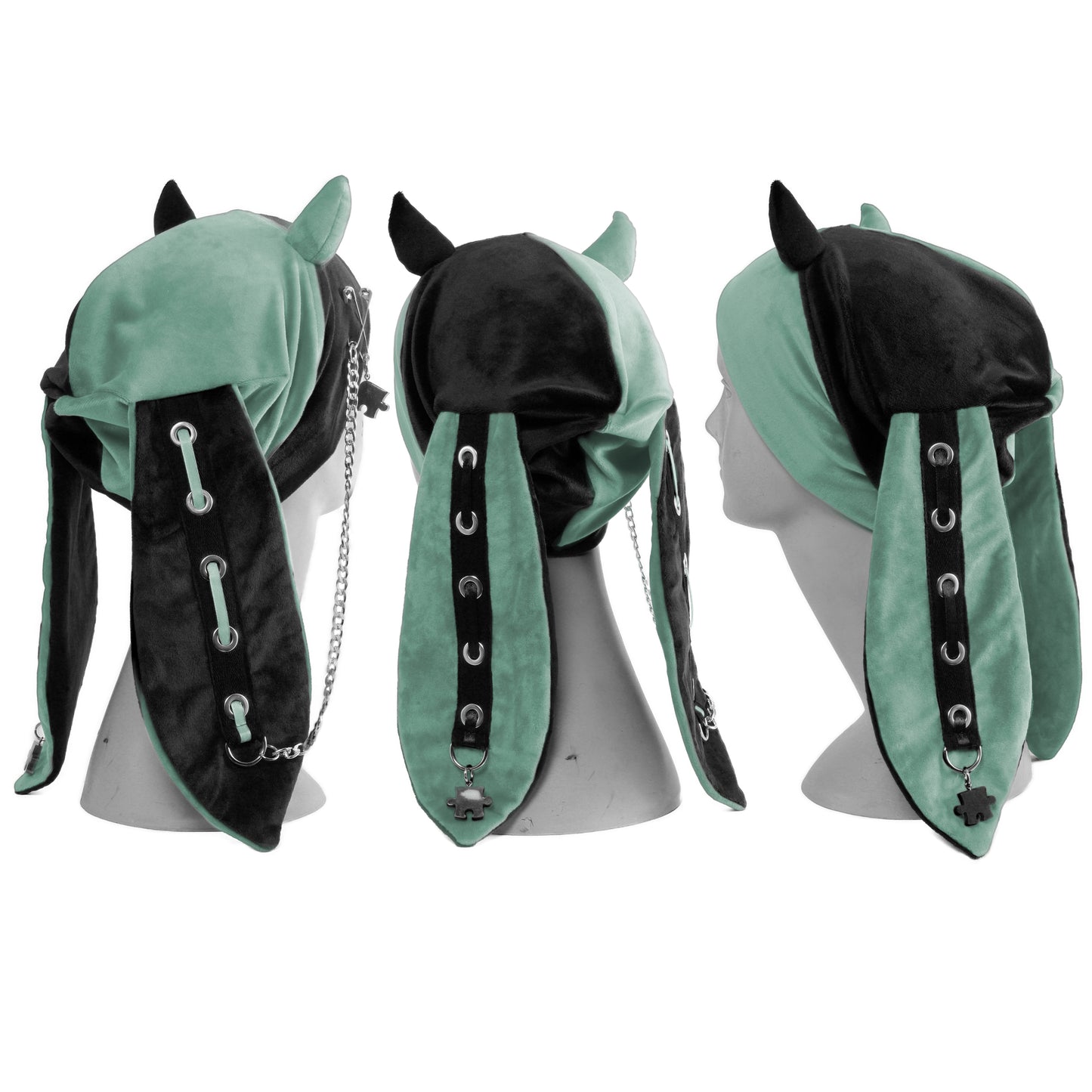 Velvet Bunny Beanie - Harlekin Demon
