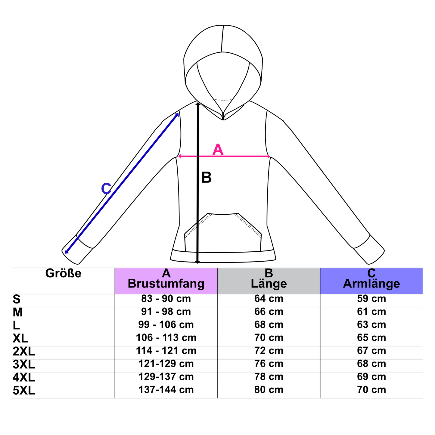 Kapuzenjacke - Winged Demon Bunny - Größe S