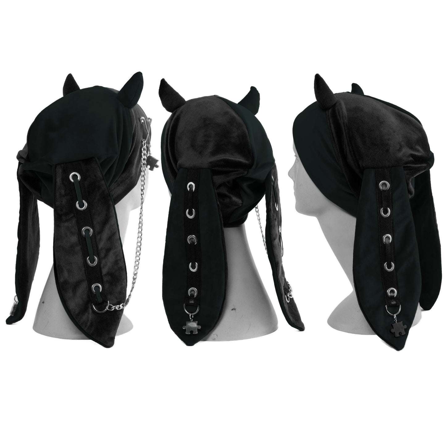 Velvet Bunny Beanie - Harlekin Demon
