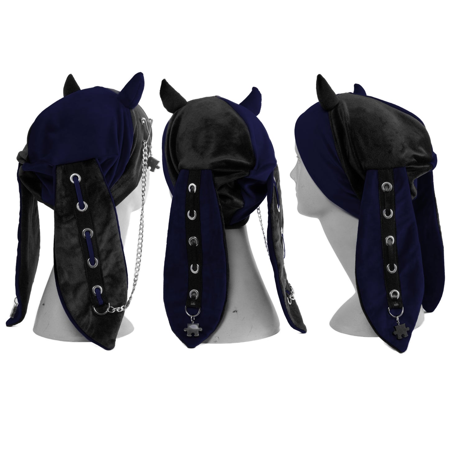 Velvet Bunny Beanie - Harlekin Demon