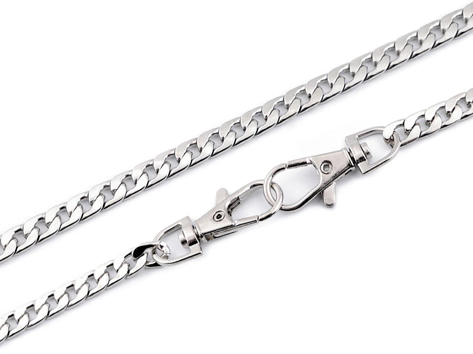 Gliederkette Flach, Silber 120 cm für Taschen