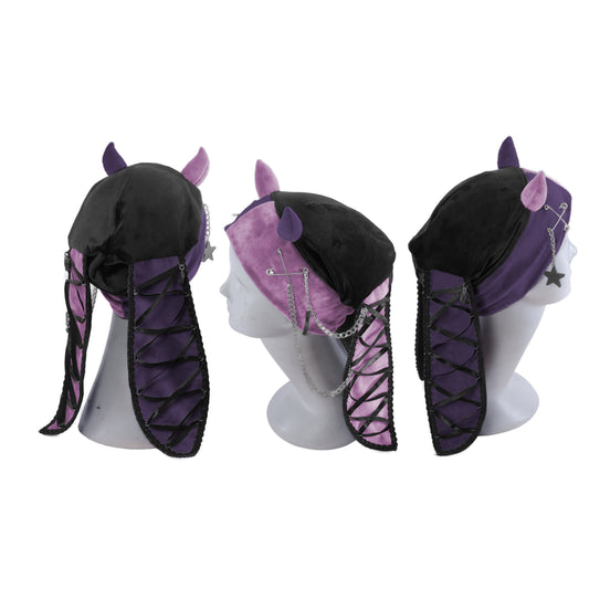 Velvet Bunny Beanie - Sun and Moon Demon