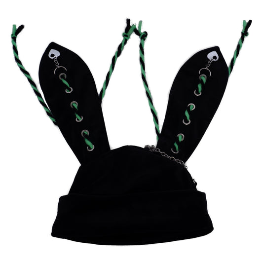 Velvet Bunny Beanie - Neon Vibes Green