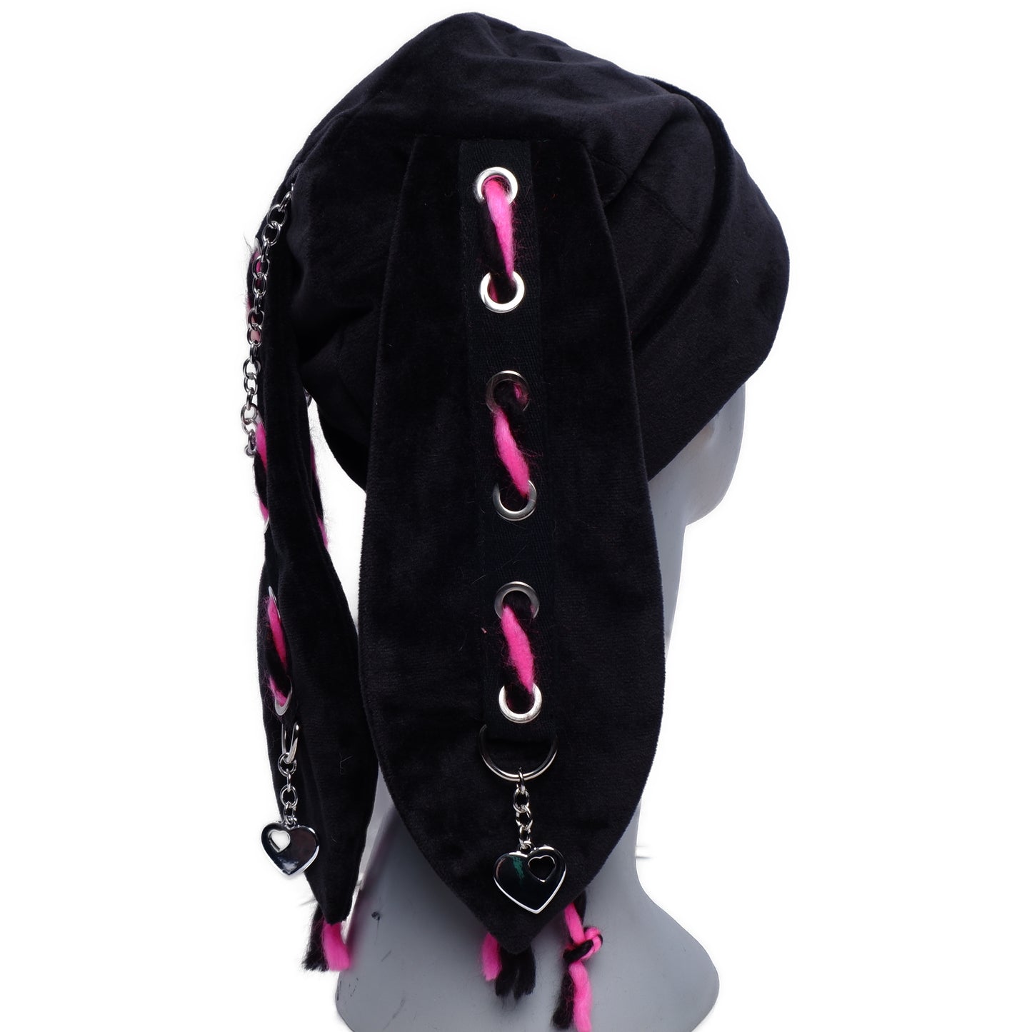 Velvet Bunny Beanie - Neon Vibes Pink