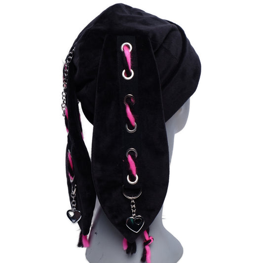 Velvet Bunny Beanie - Neon Vibes Pink