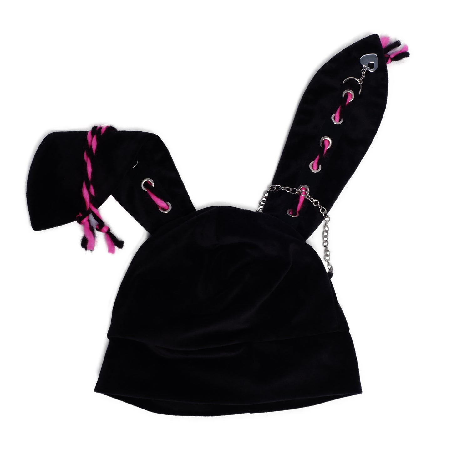 Velvet Bunny Beanie - Neon Vibes Pink