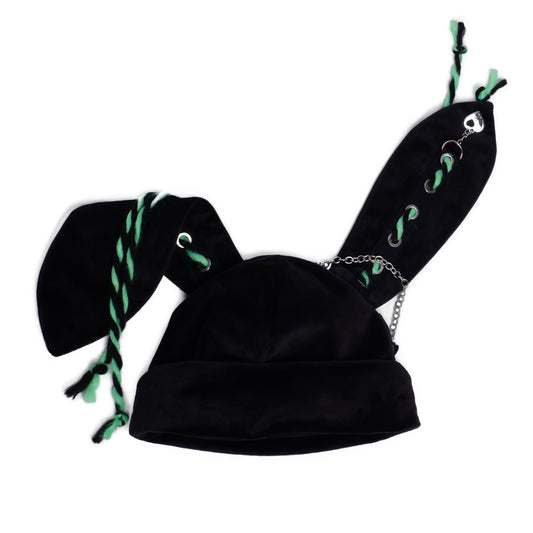 Velvet Bunny Beanie - Neon Vibes Green