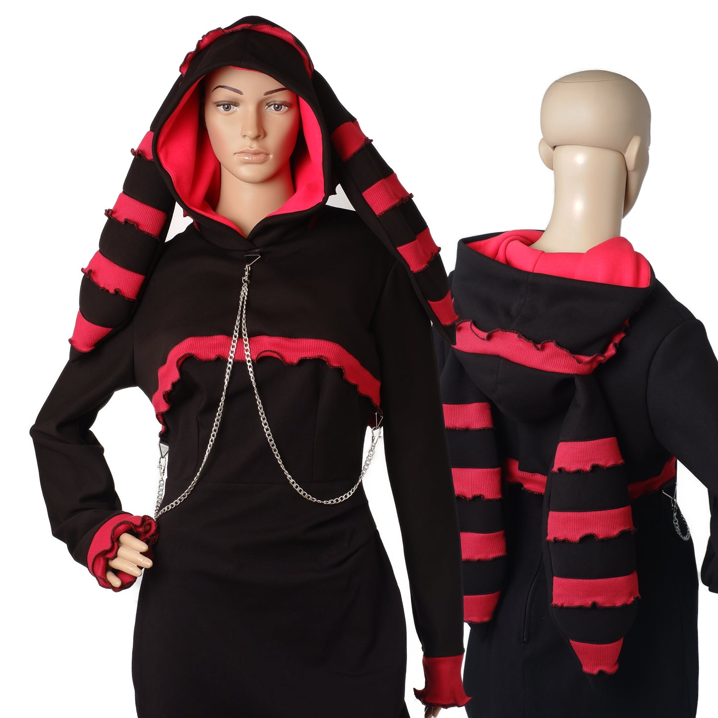 Kapuzenshrug "Bunny red" Größe S