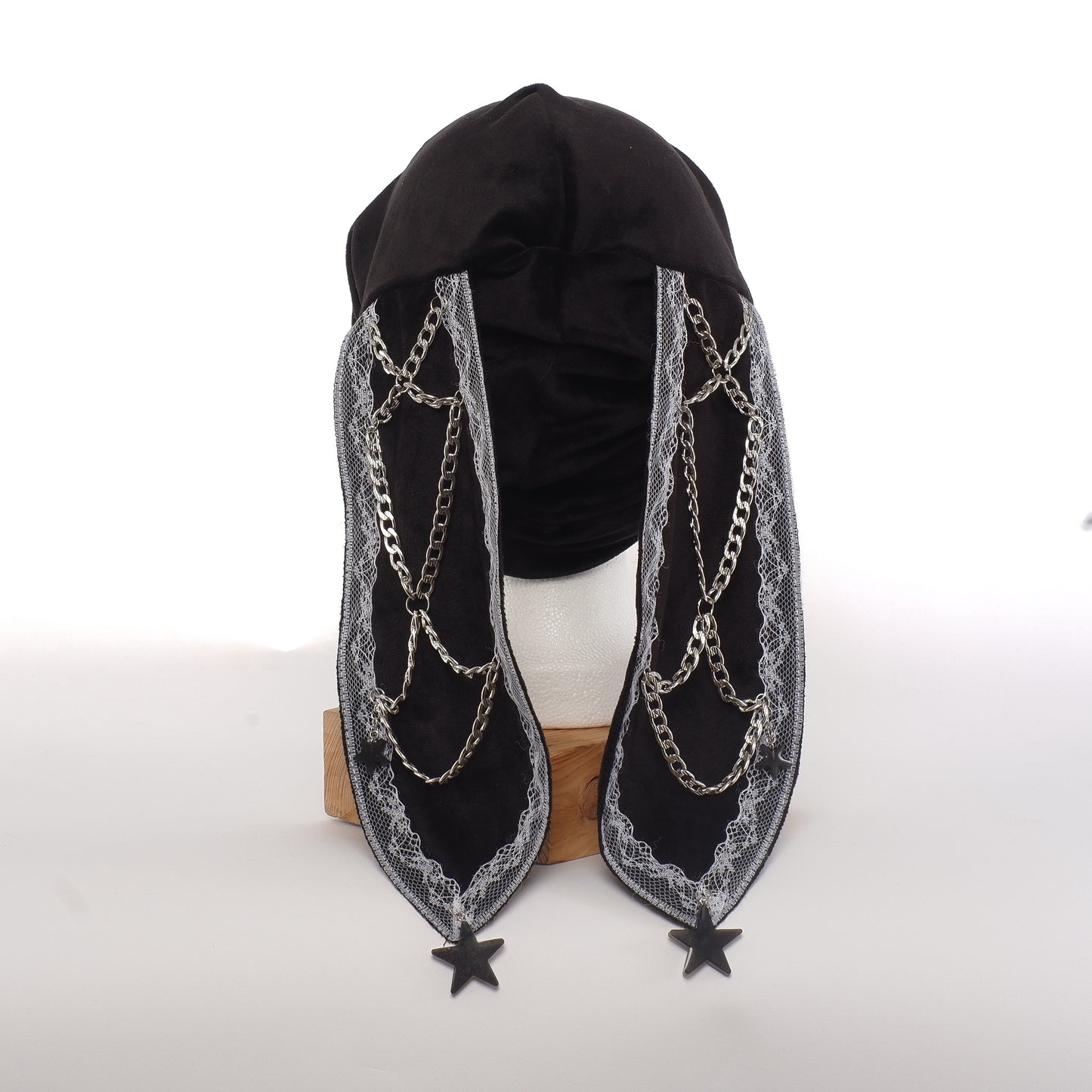 Velvet Bunny Beanie -Spitze Stern 56 cm