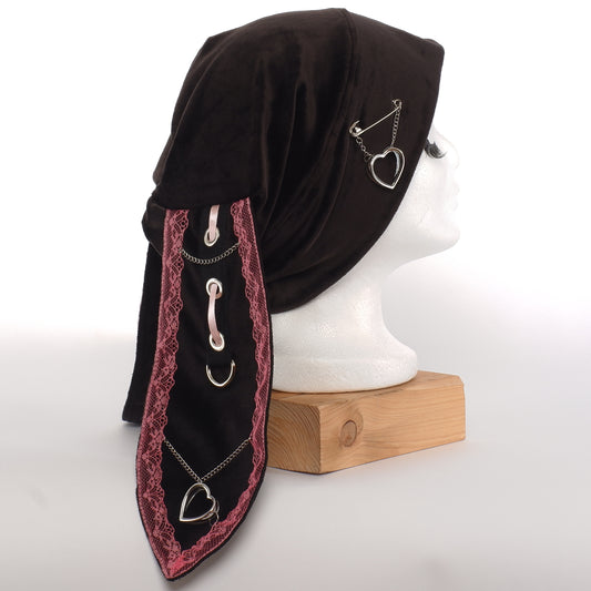 Velvet Bunny Beanie -Spitze Herz 56 cm