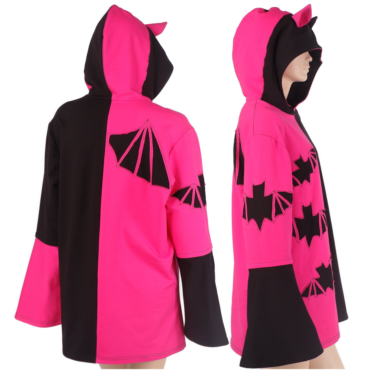 Hoodie -  Neon Bat - Größe XL