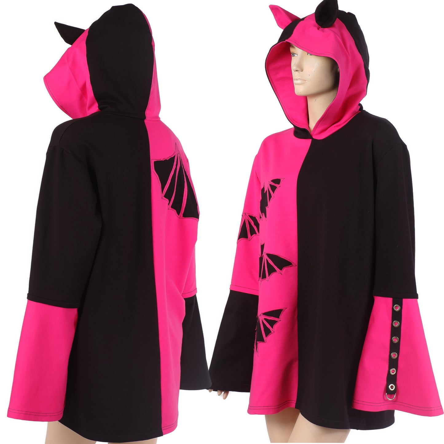 Hoodie -  Neon Bat - Größe XL