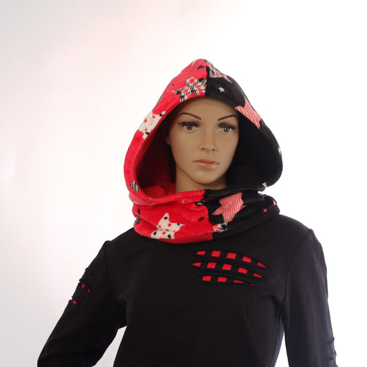 Kapuzenloop "Splitcolor Stars"