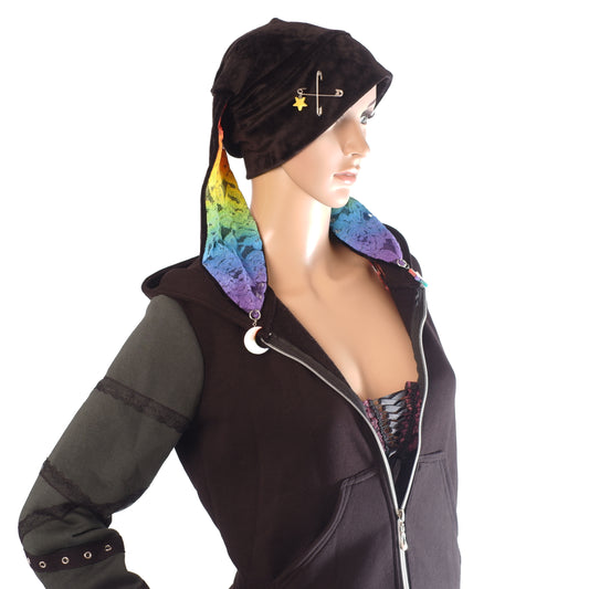 Velvet Bunny Beanie - Rainbow short 54 cm