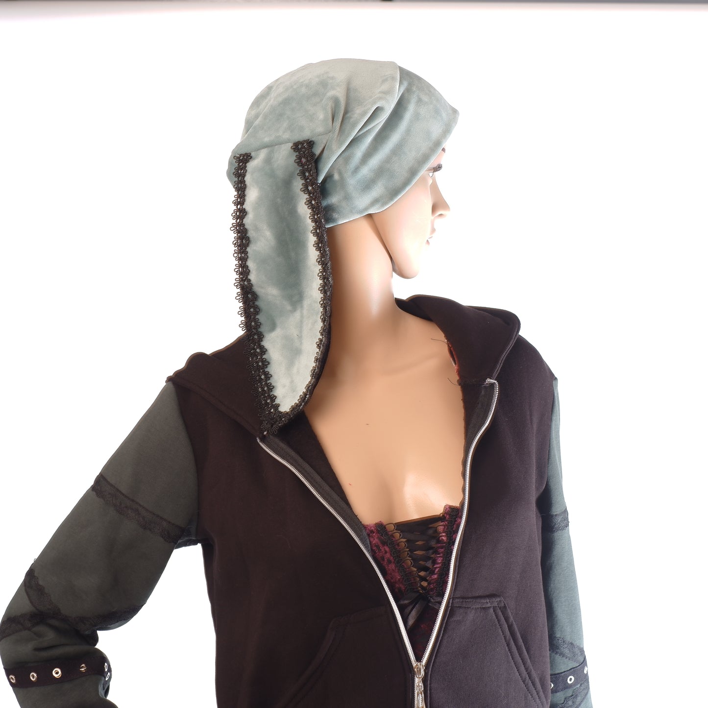 Velvet Bunny Beanie - Mint 56 cm