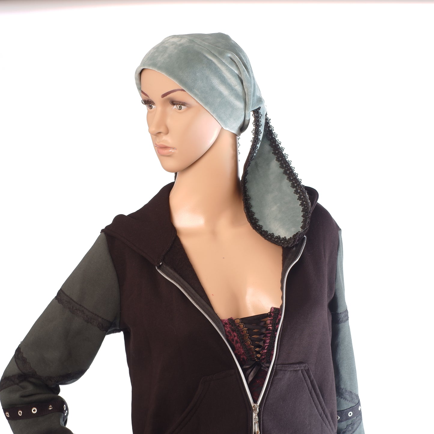 Velvet Bunny Beanie - Mint 56 cm