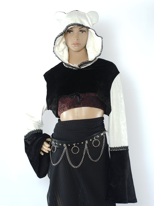 Panda-Ear Velvet Oversized Shrug Größe - L - Einzelstück
