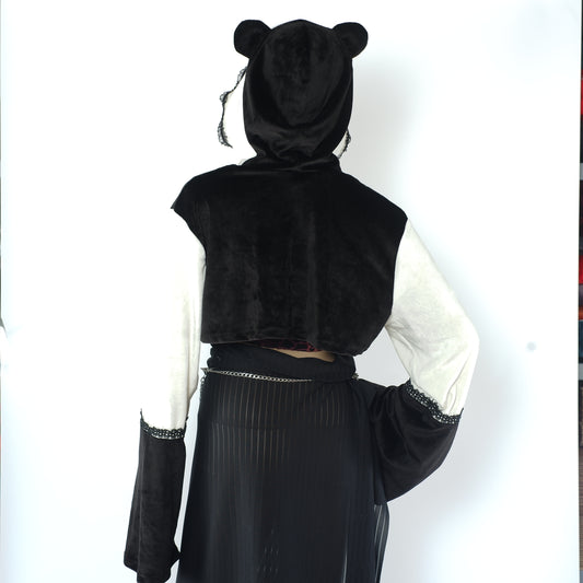 Panda-Ear Velvet Oversized Shrug Größe - L - Einzelstück