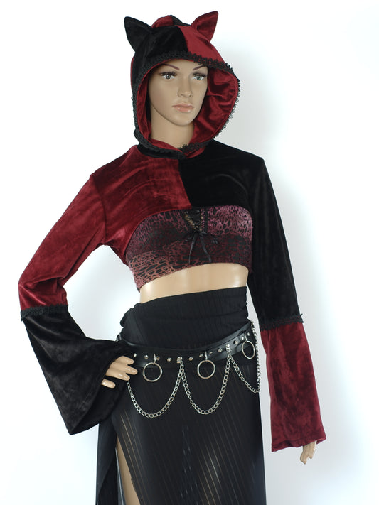 Cat-Ear Velvet Oversized Shrug Größe - XS - Einzelstück