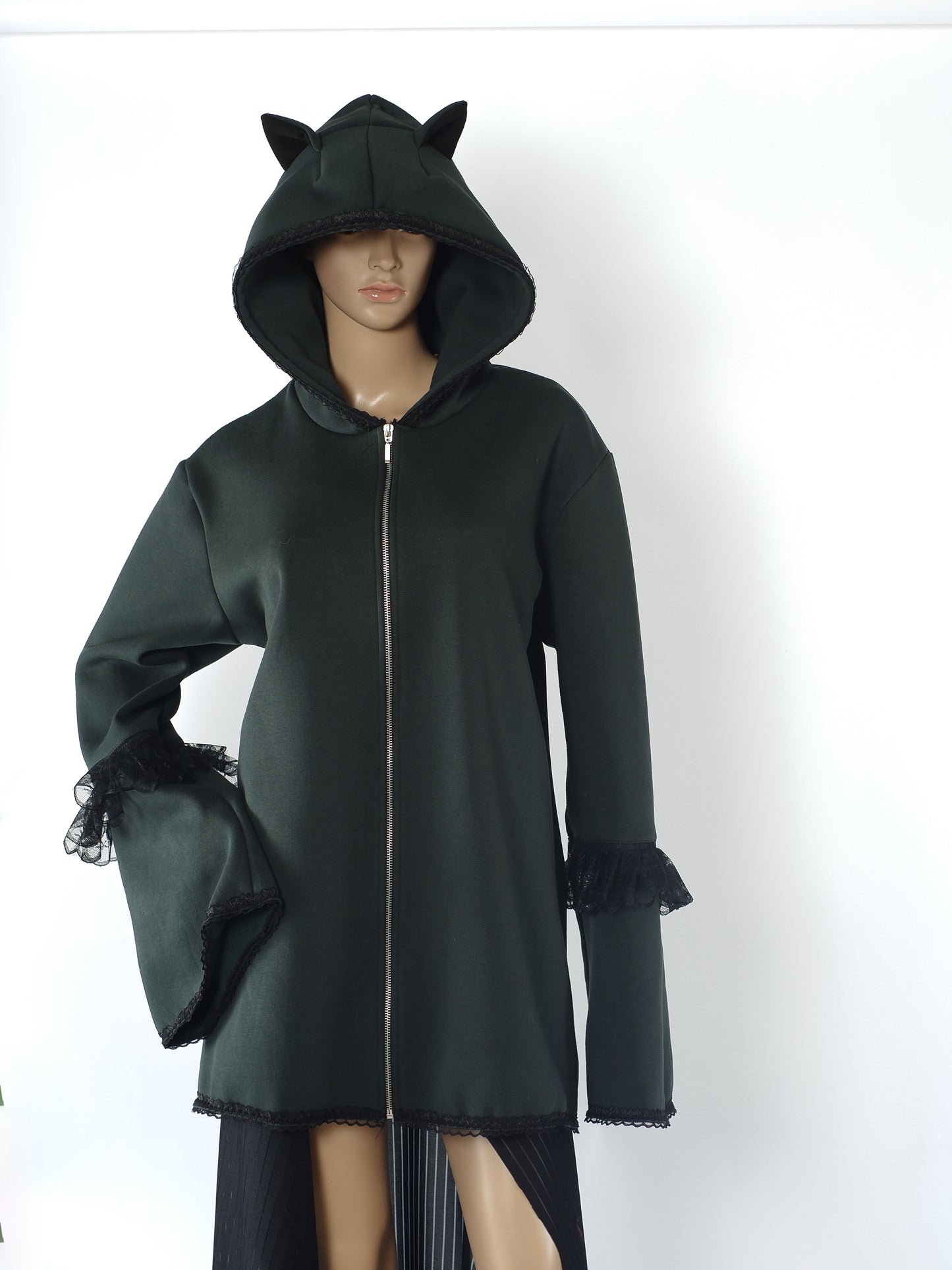 Oversize Kapuzenjacke -  Größe XL "Emerald"