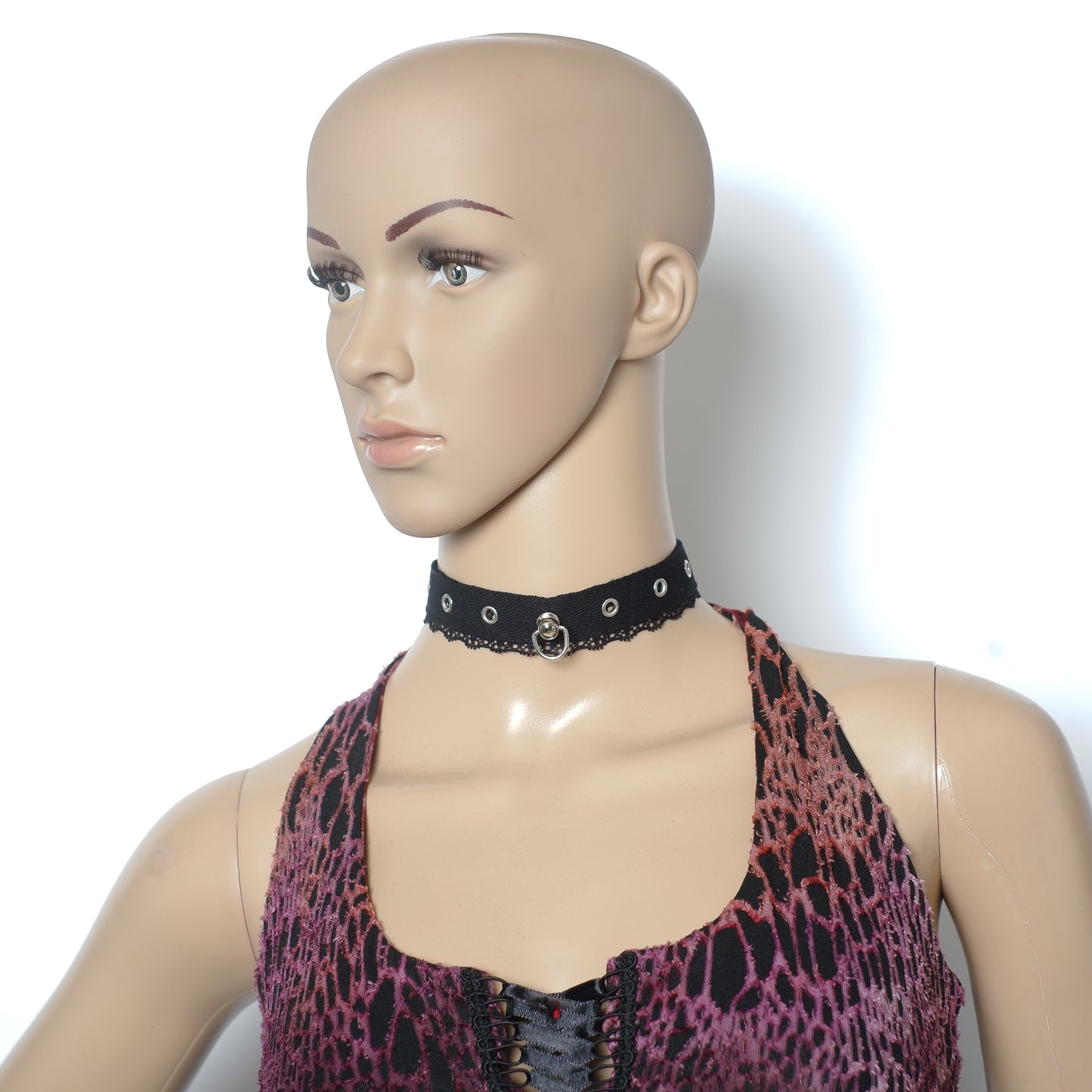 "Basic" Choker in Schwarz ca 31 - 41 cm