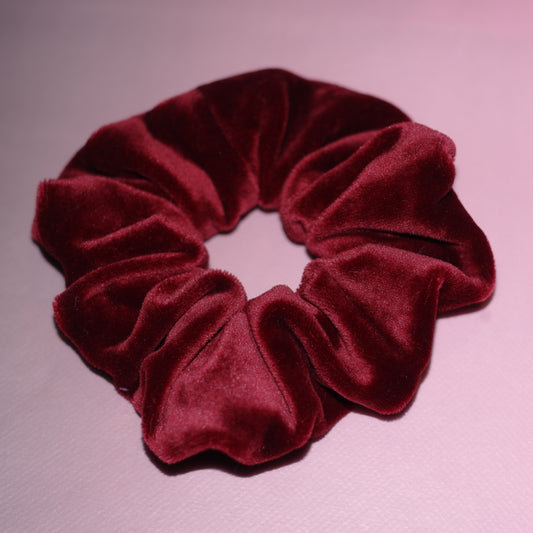 Scrunchie  "Velvet Elegance" Bordeaux Rot