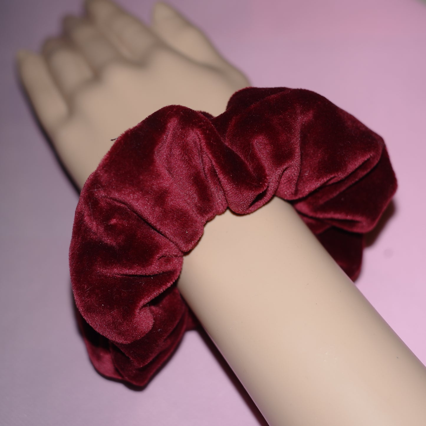 Scrunchie  "Velvet Elegance" Bordeaux Rot