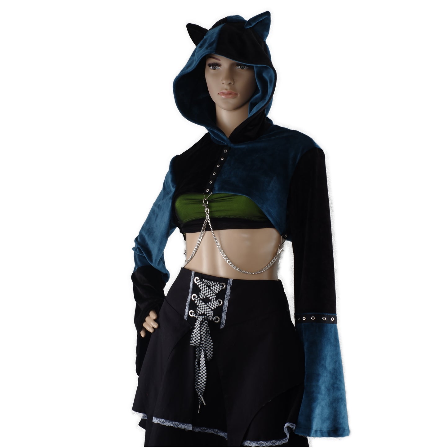 Cat-Ear Velvet Oversized Shrug Größe - S