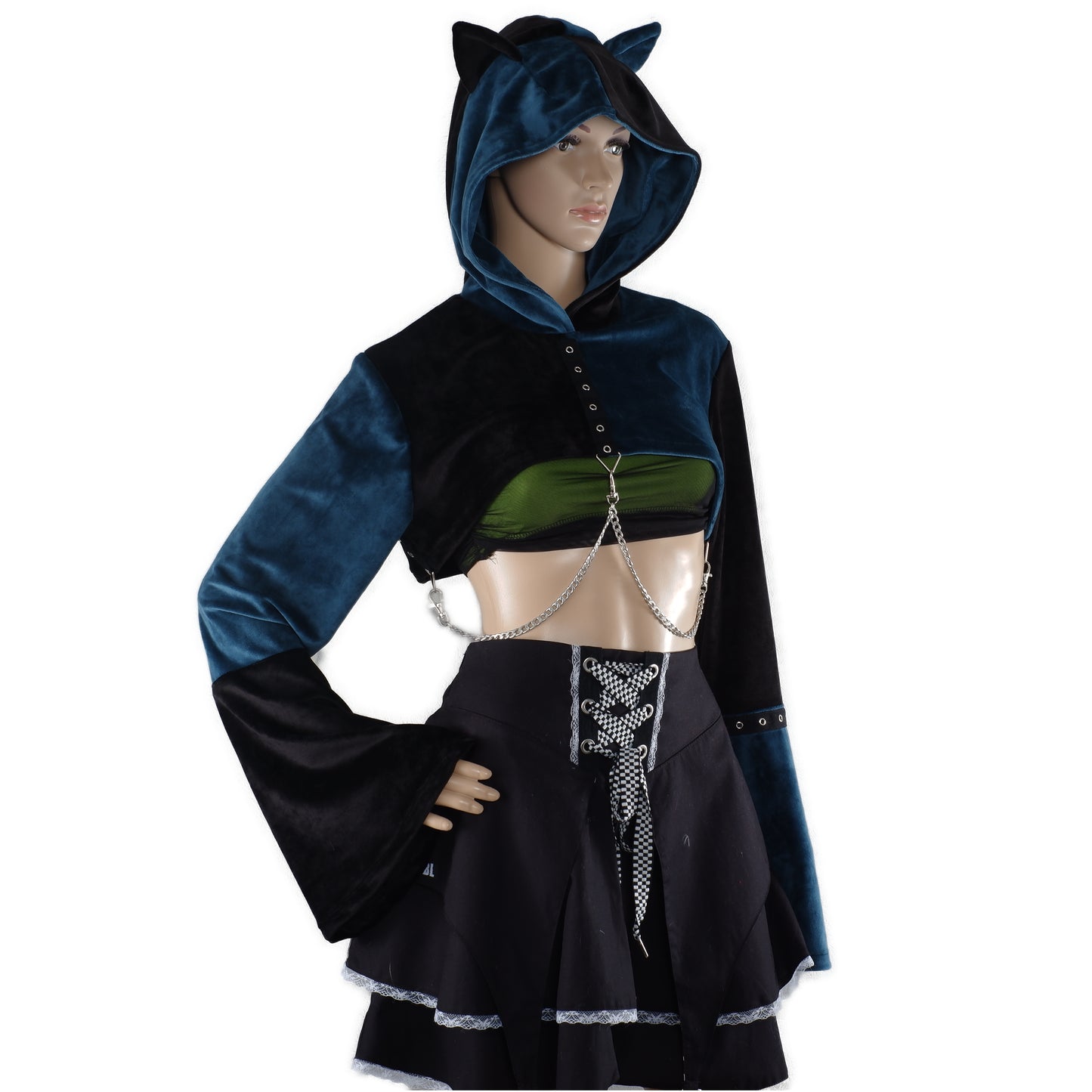 Cat-Ear Velvet Oversized Shrug Größe - S