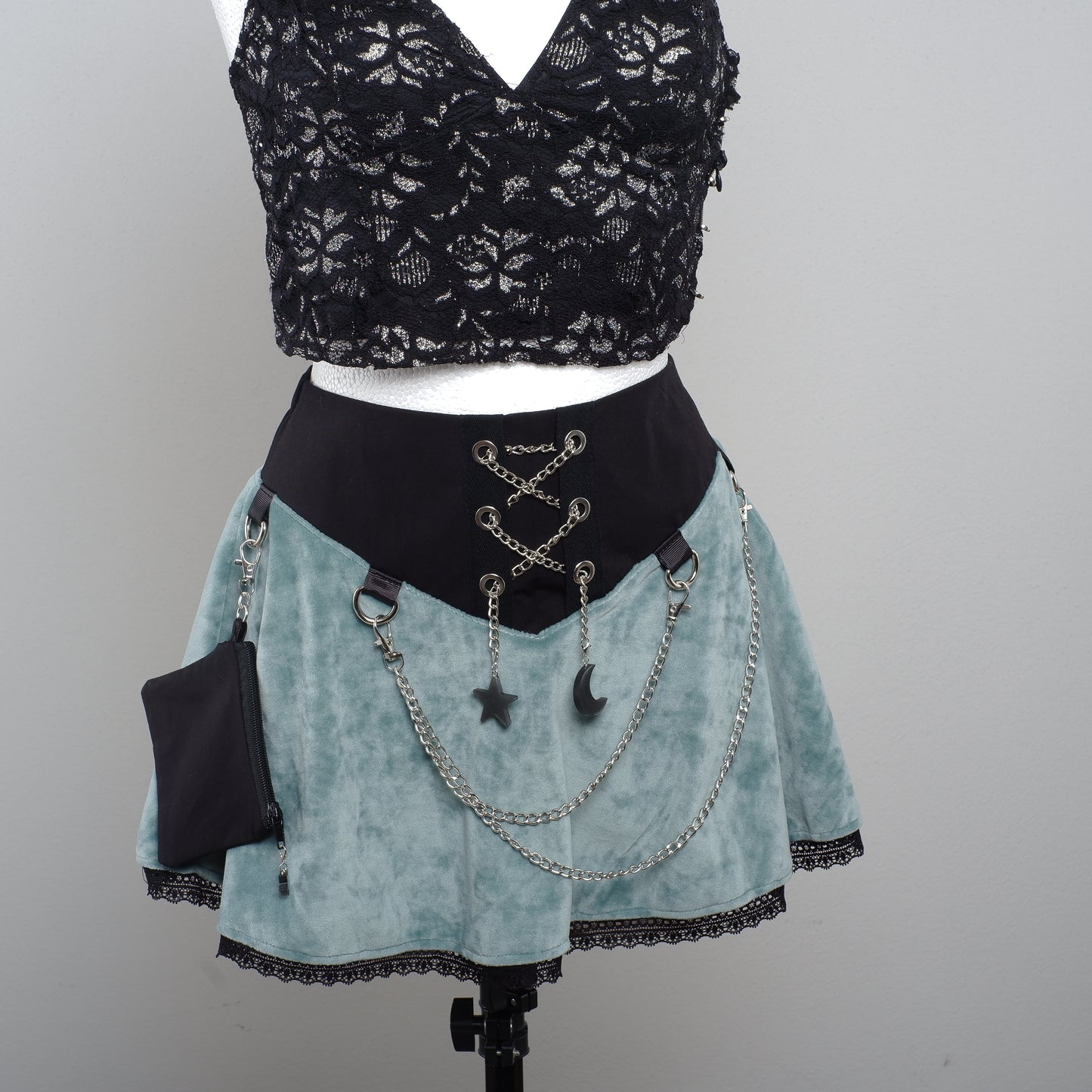 Velvet Skirt Größe 34 Lunar Whisper