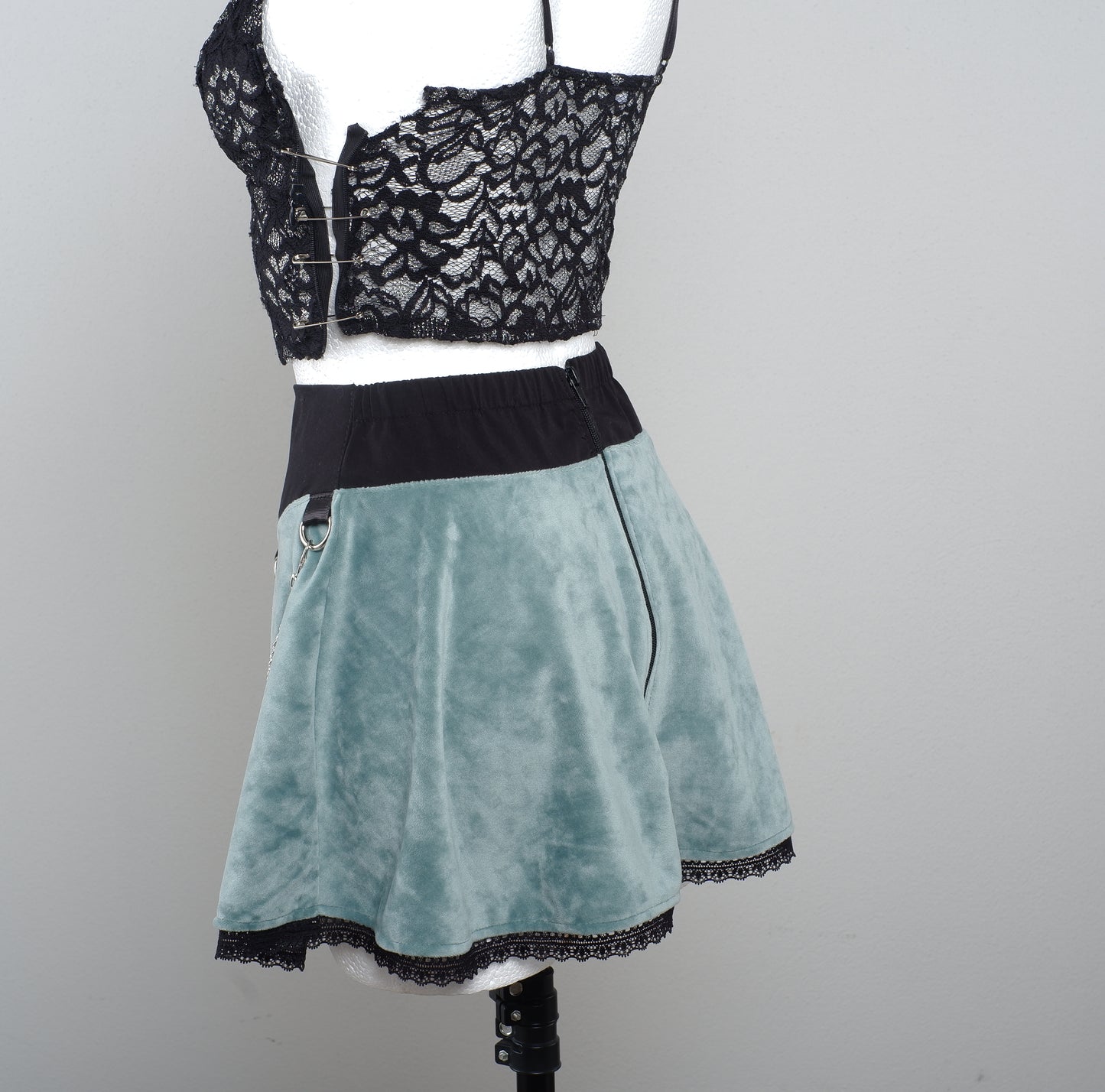 Velvet Skirt Größe 34 Lunar Whisper