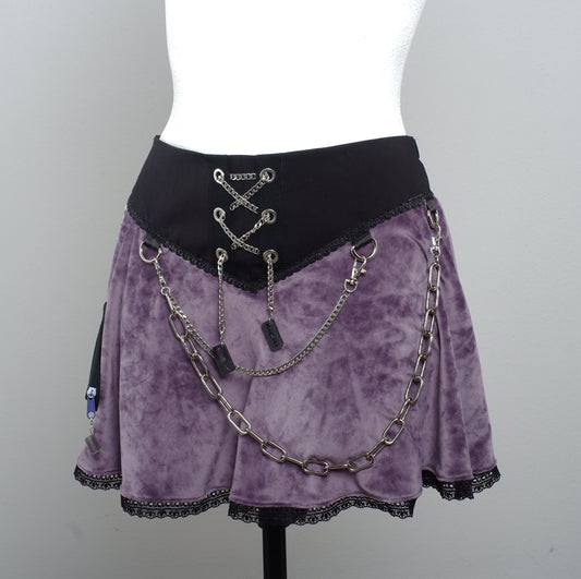 Velvet Skirt Größe 40 Mystic
