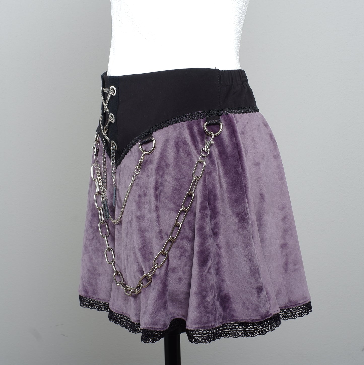 Velvet Skirt Größe 40 Mystic