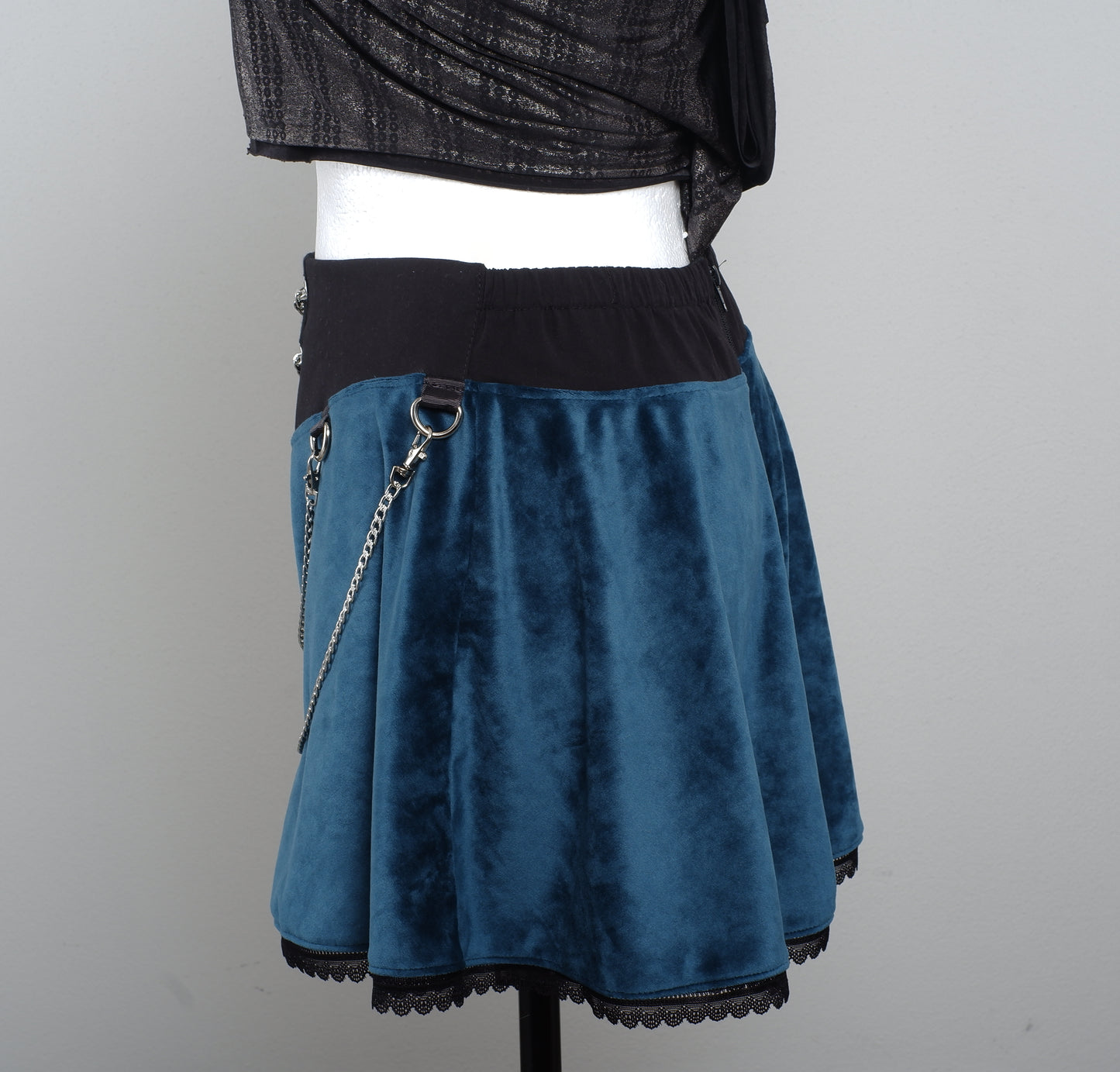 Velvet Skirt Größe 44 Ocean